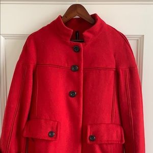 Red wool Walter Baker A line coat